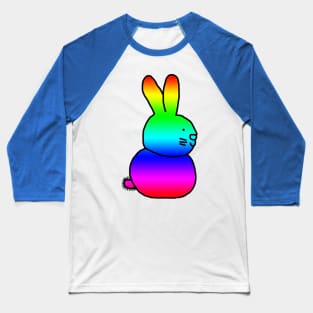 Bright Rainbow Easter Bunny Baseball T-Shirt